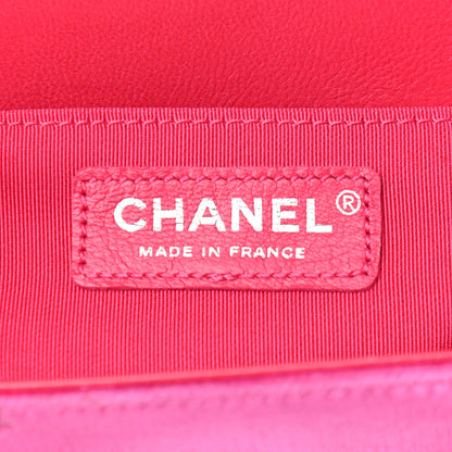 Chanel Velvet Quilted Medium Boy Flap Fuchsia 6 of 14