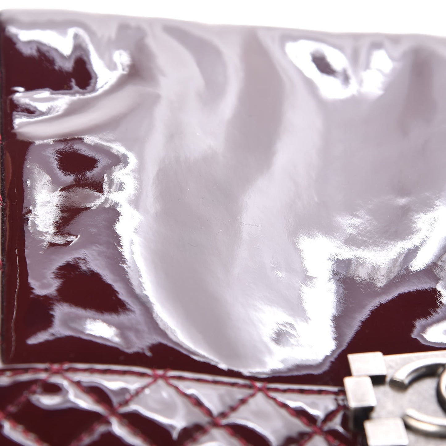 Patent New Medium Boy Reverso Flap Burgundy