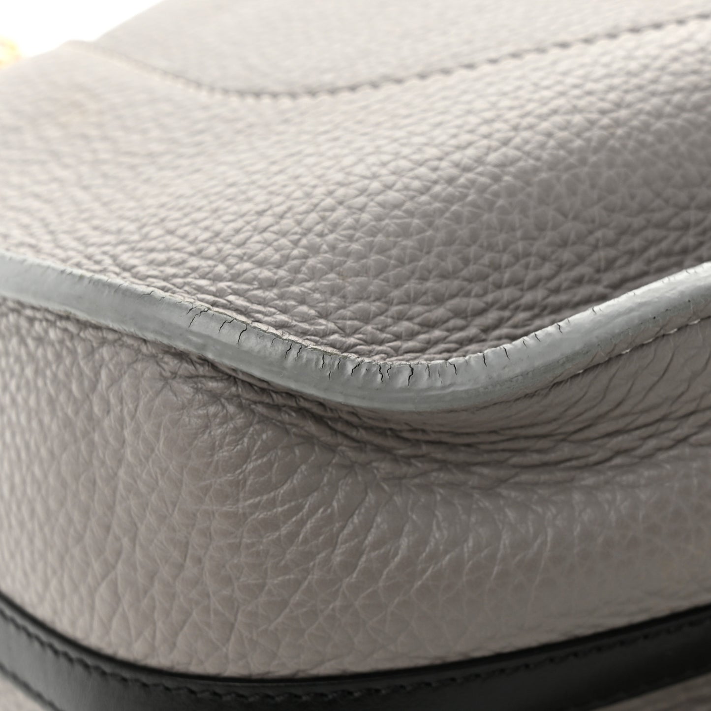Grained Calfskin Small Hayley Hobo Cashmere Grey