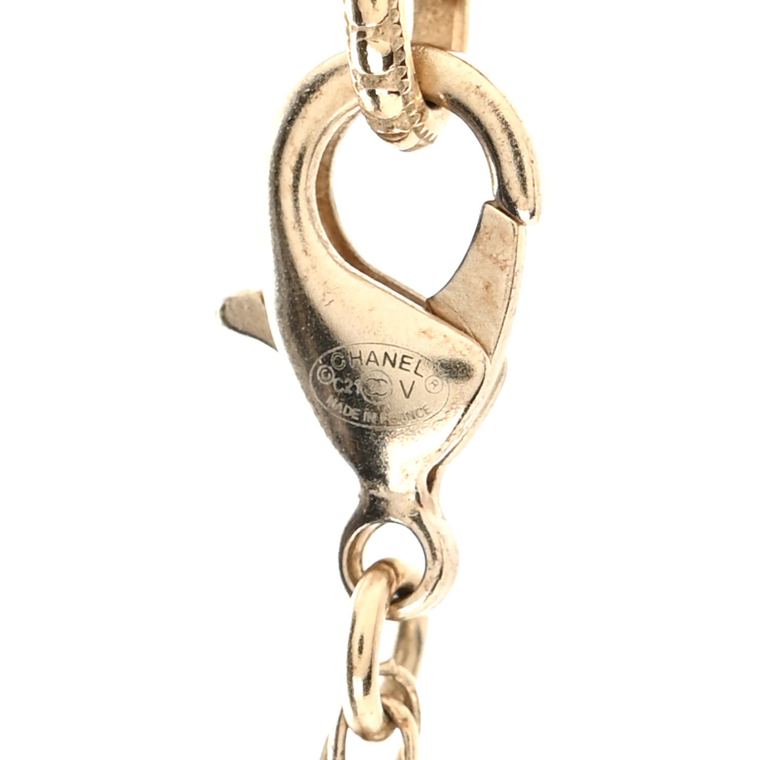 Chanel Pearl CC Round Pendant Necklace Gold 6 of 7