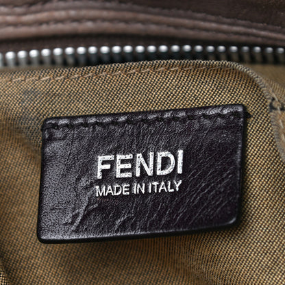Fendi Sheepskin Zipper Satchel Beige 10 of 16