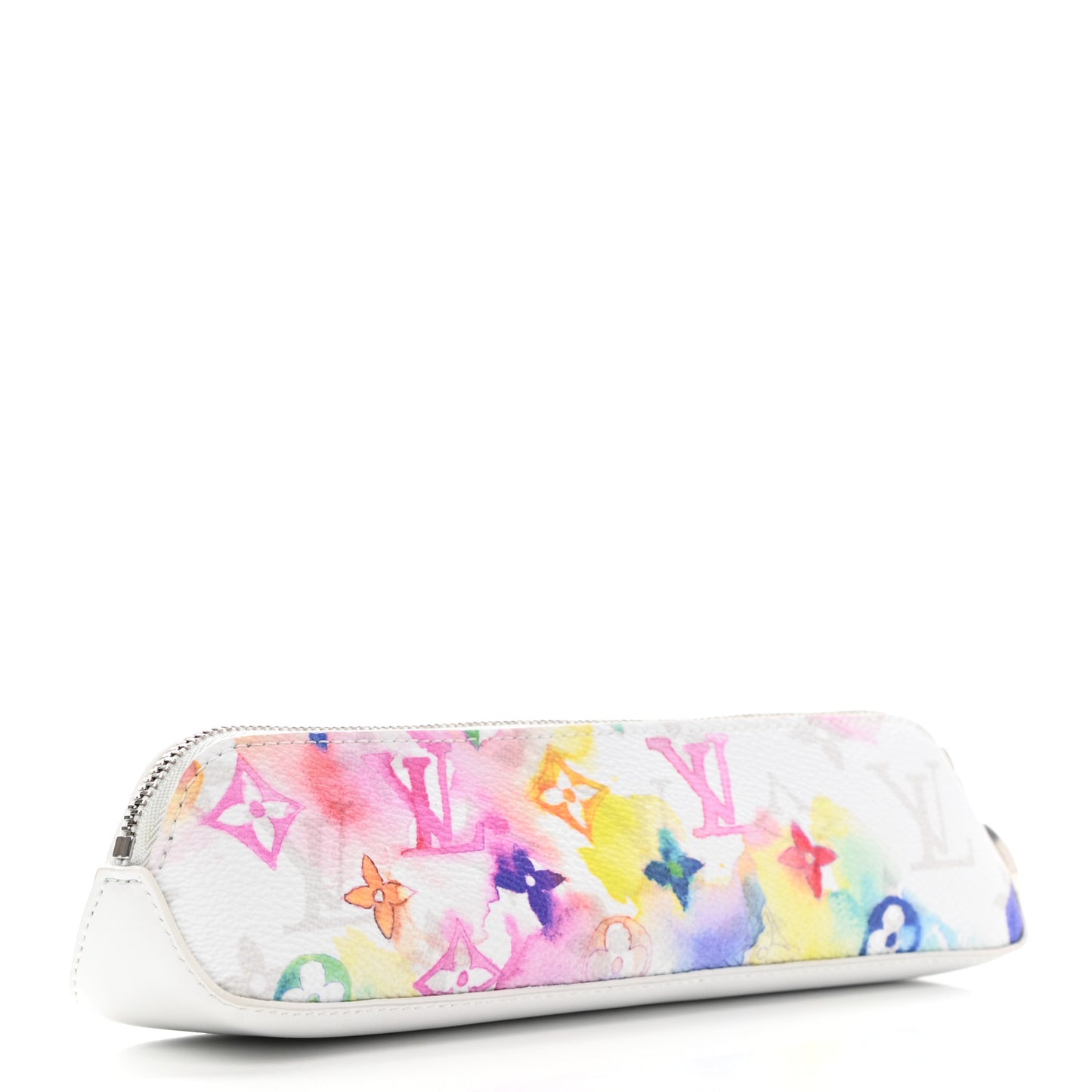 Monogram Watercolor Elizabeth Pencil Pouch Multicolor