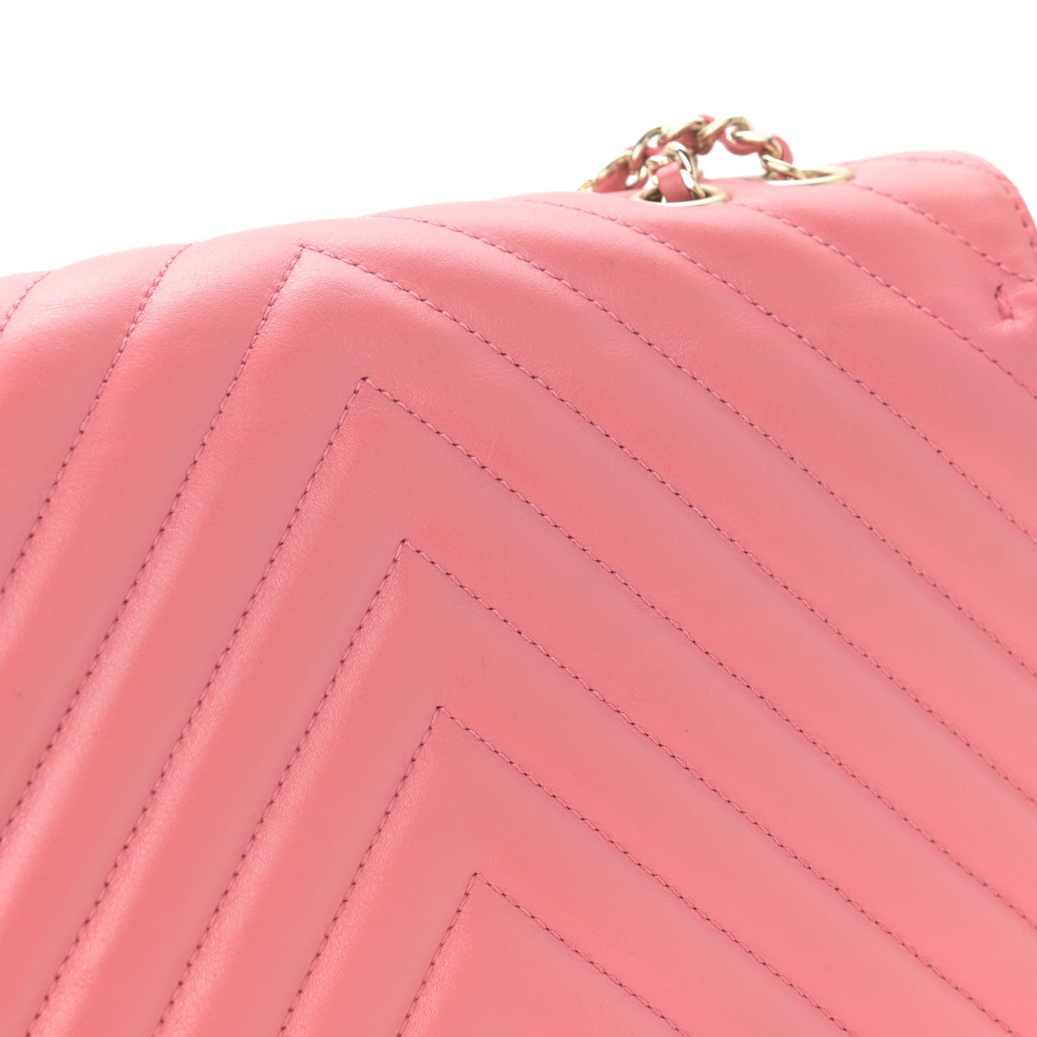 Chanel Calfskin Chevron Quilted Small Statement Flap Pink 12 of 15