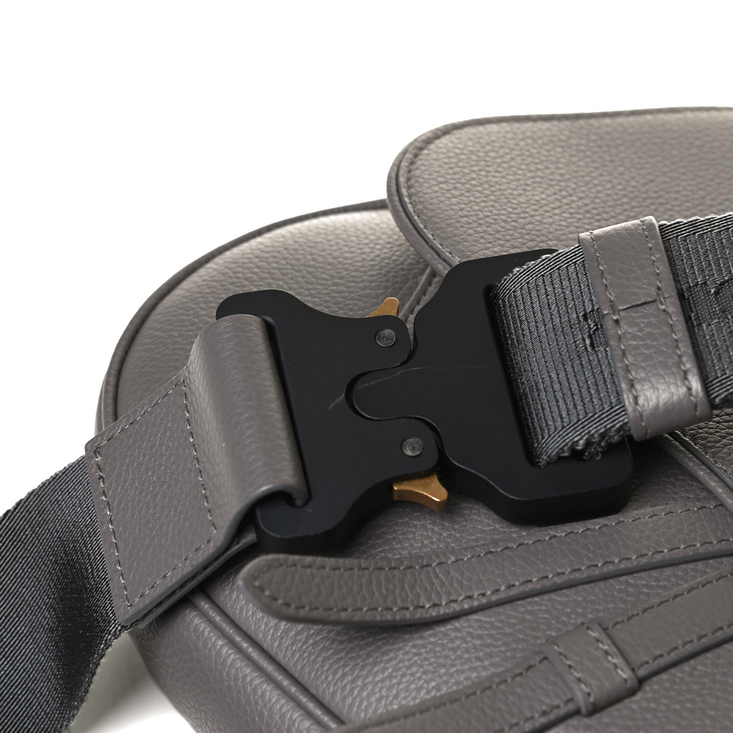Christian Dior Calfskin Mens Saddle Bag Grey 14 of 15