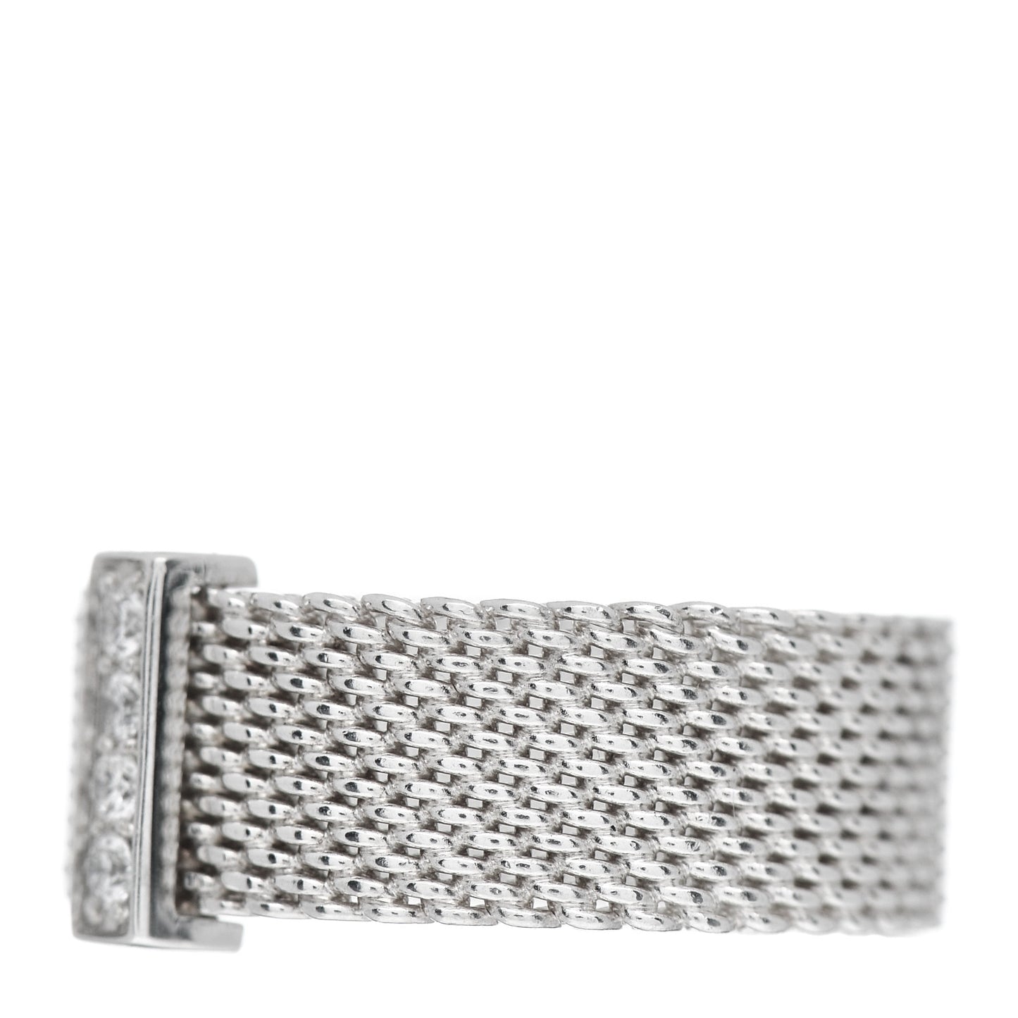 Sterling Silver Diamond Somerset Mesh Ring 49 5