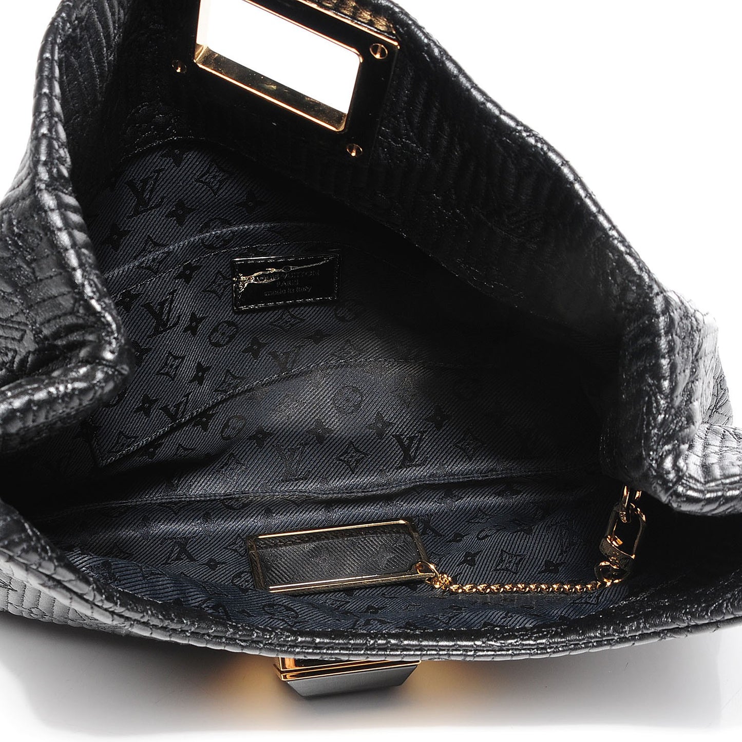 Calfskin Quilted Monogram Altair Clutch Black