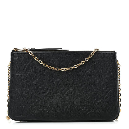 Louis Vuitton Empreinte Double Zip Pochette Black 1 of 4