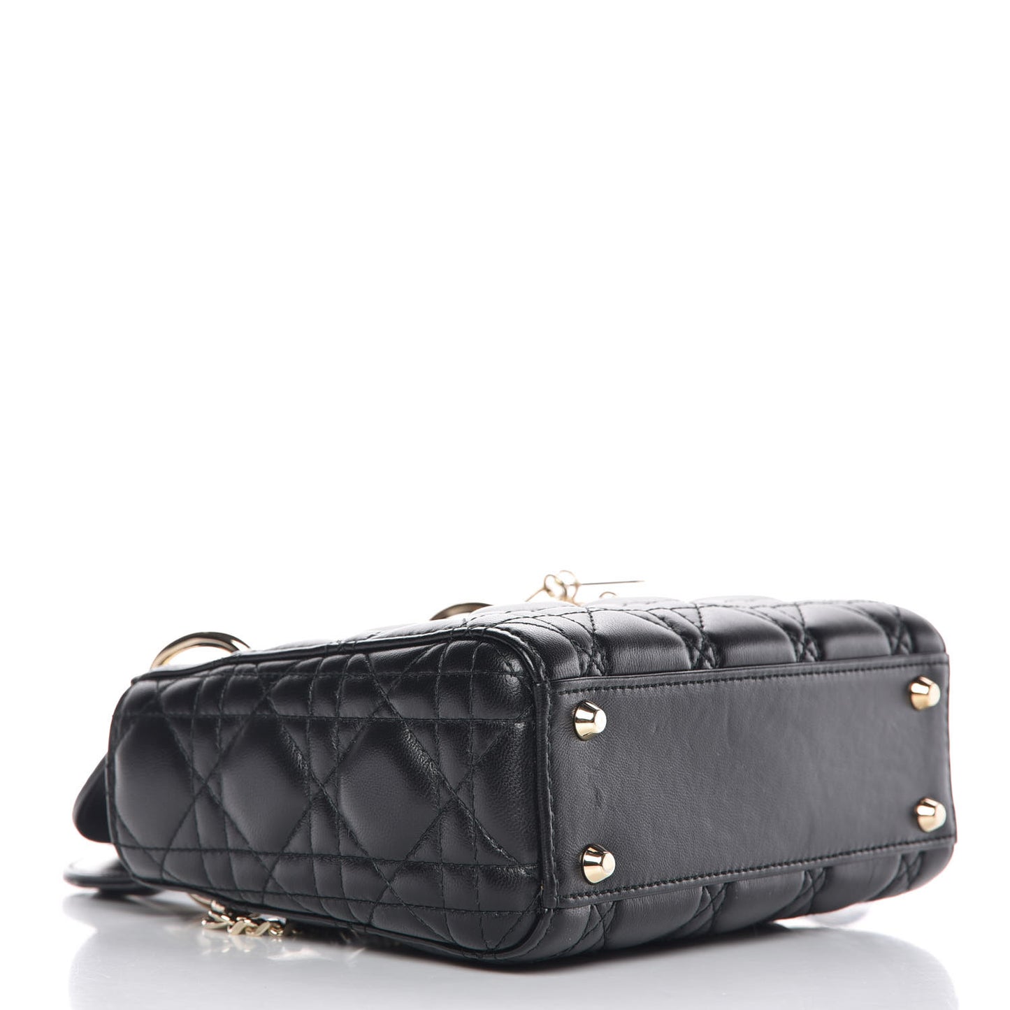 Lambskin Cannage Mini Lady Dior Black