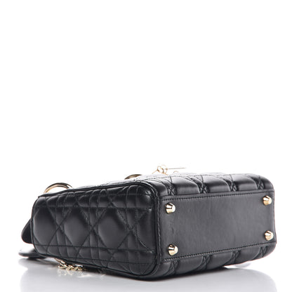 Christian Dior Lambskin Cannage Mini Lady Dior Black 4 of 7