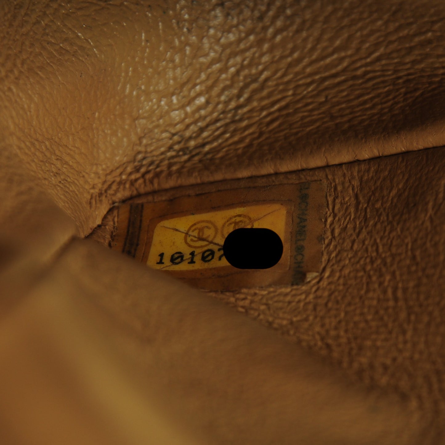 Lambskin Quilted Medium Double Flap Beige