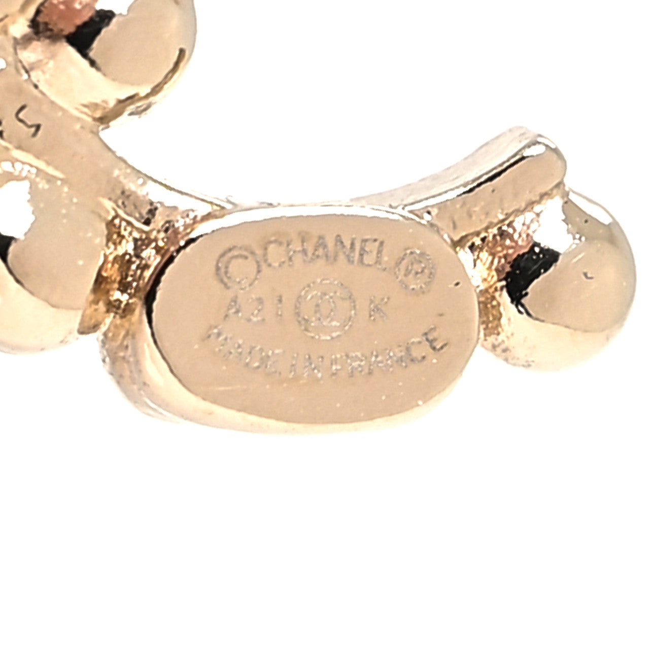 Chanel Strass Crystal Dazzling Wheat CC Earrings Gold 4 of 4