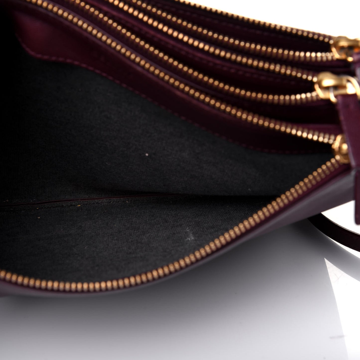 Lambskin Large Trio Crossbody Bag Burgundy