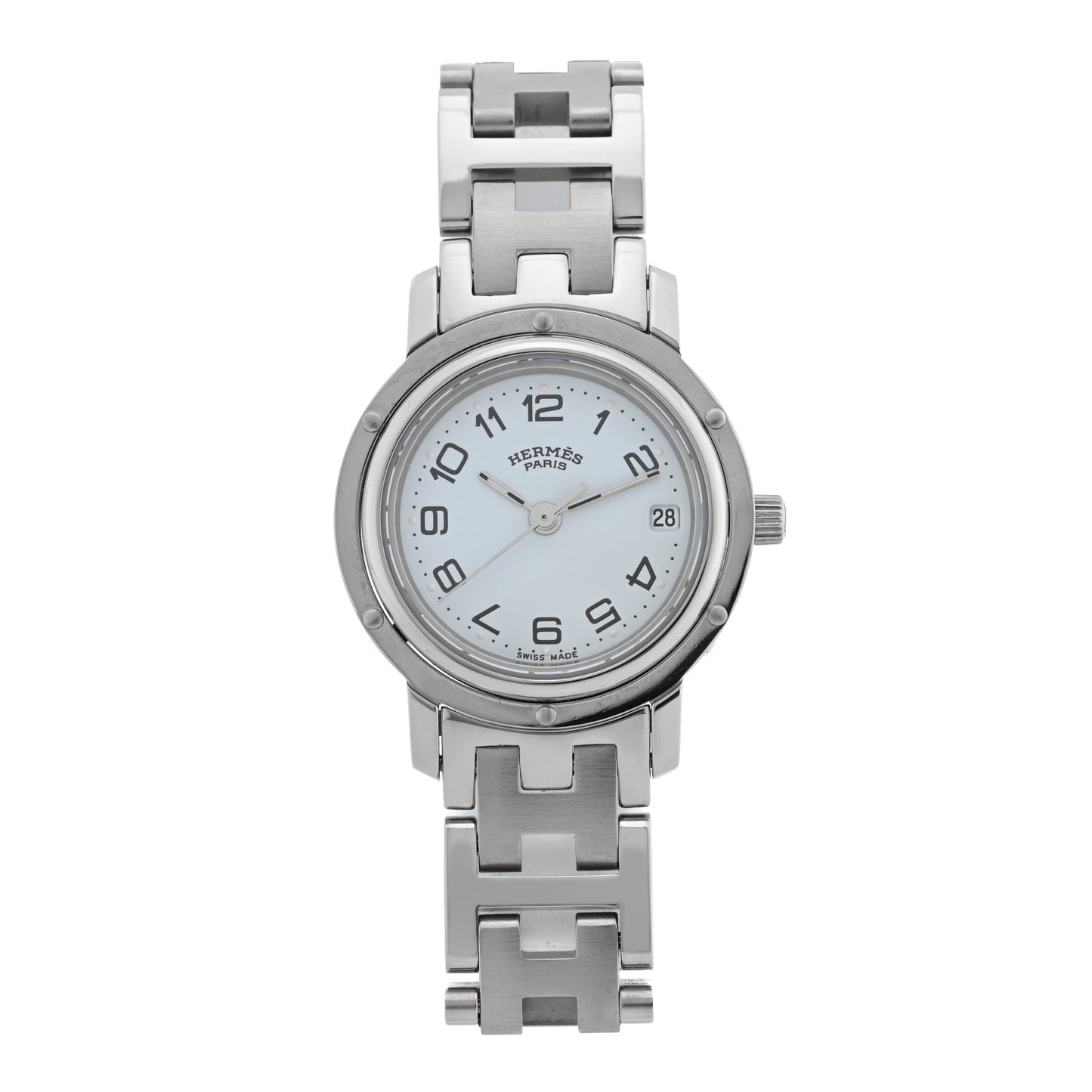 Stainless Steel 24mm Clipper Quartz Watch White