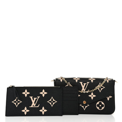 Louis Vuitton Empreinte Monogram Giant Felicie Pochette Black Beige 3 of 11