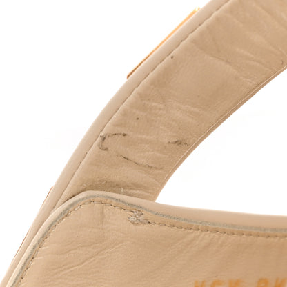 Valentino Garavani Calfskin Roman Stud Flat Mules 37.5 Light Ivory 9 of 15
