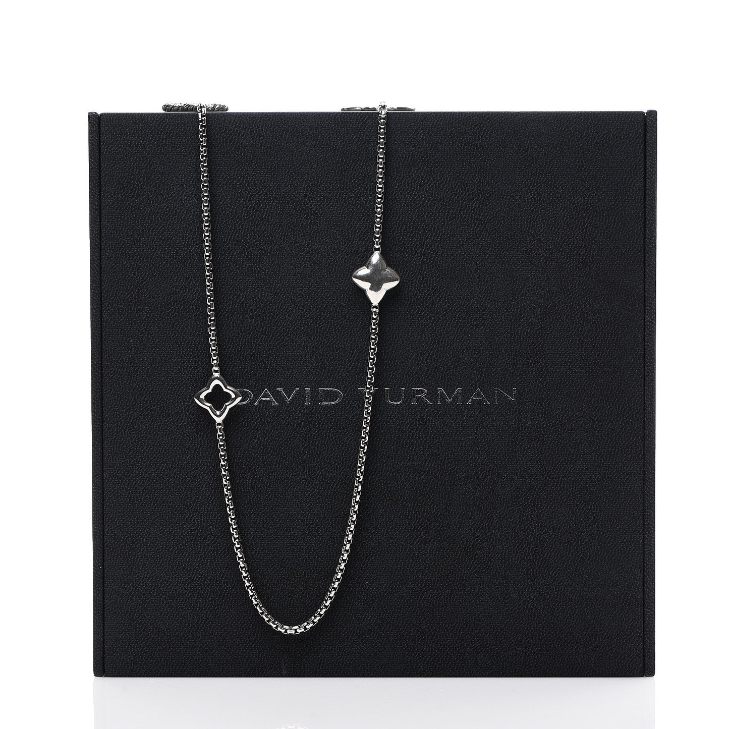 Sterling Silver 25mm Quatrefoil Chain Necklace