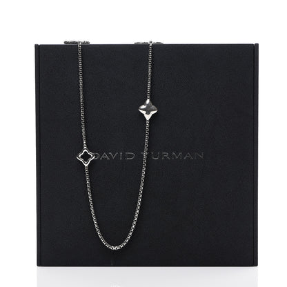 David Yurman Sterling Silver 25mm Quatrefoil Chain Necklace 4 of 4