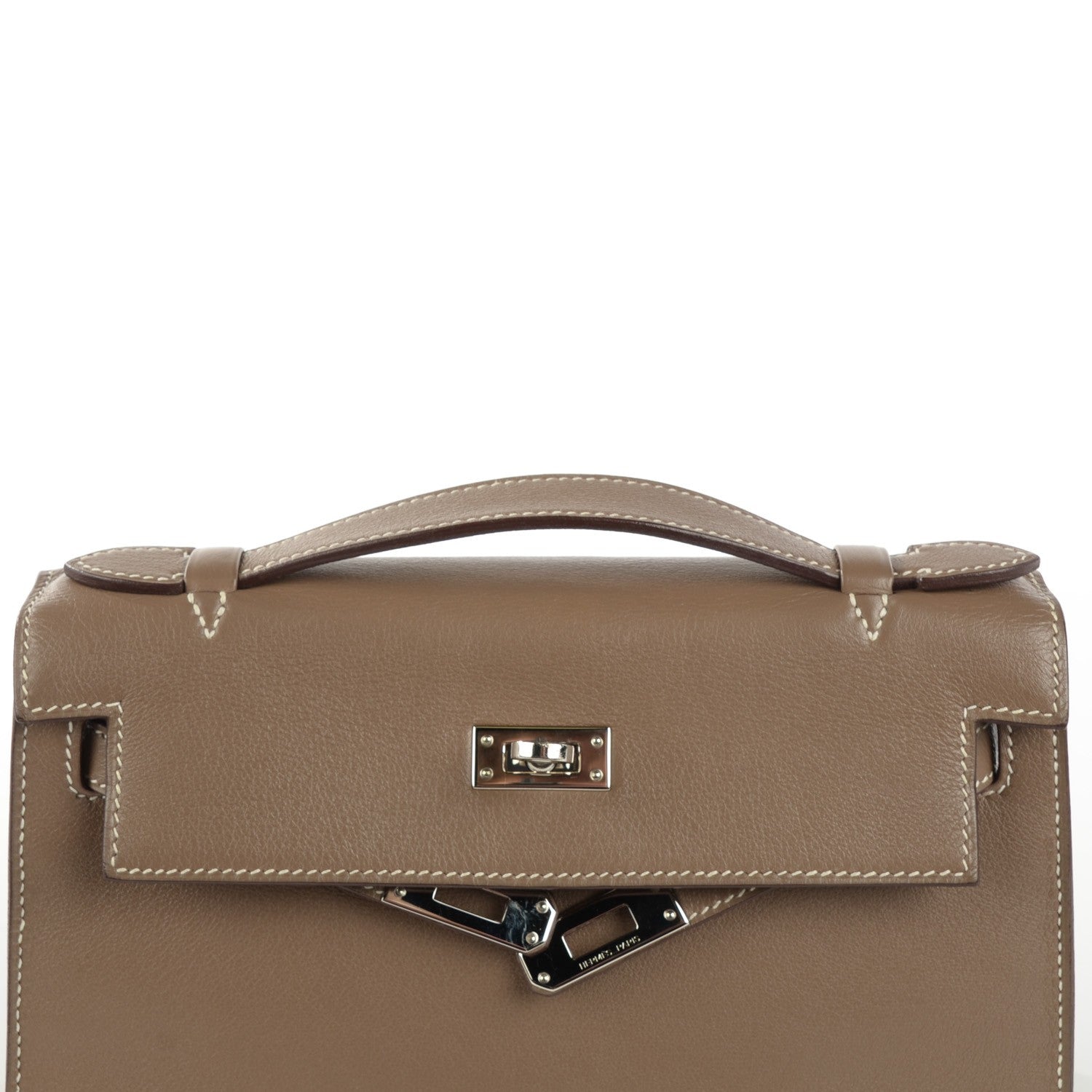 Hermes Swift Kelly Pochette Clutch Etoupe 9 of 18
