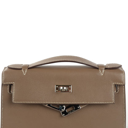 Hermes Swift Kelly Pochette Clutch Etoupe 9 of 18