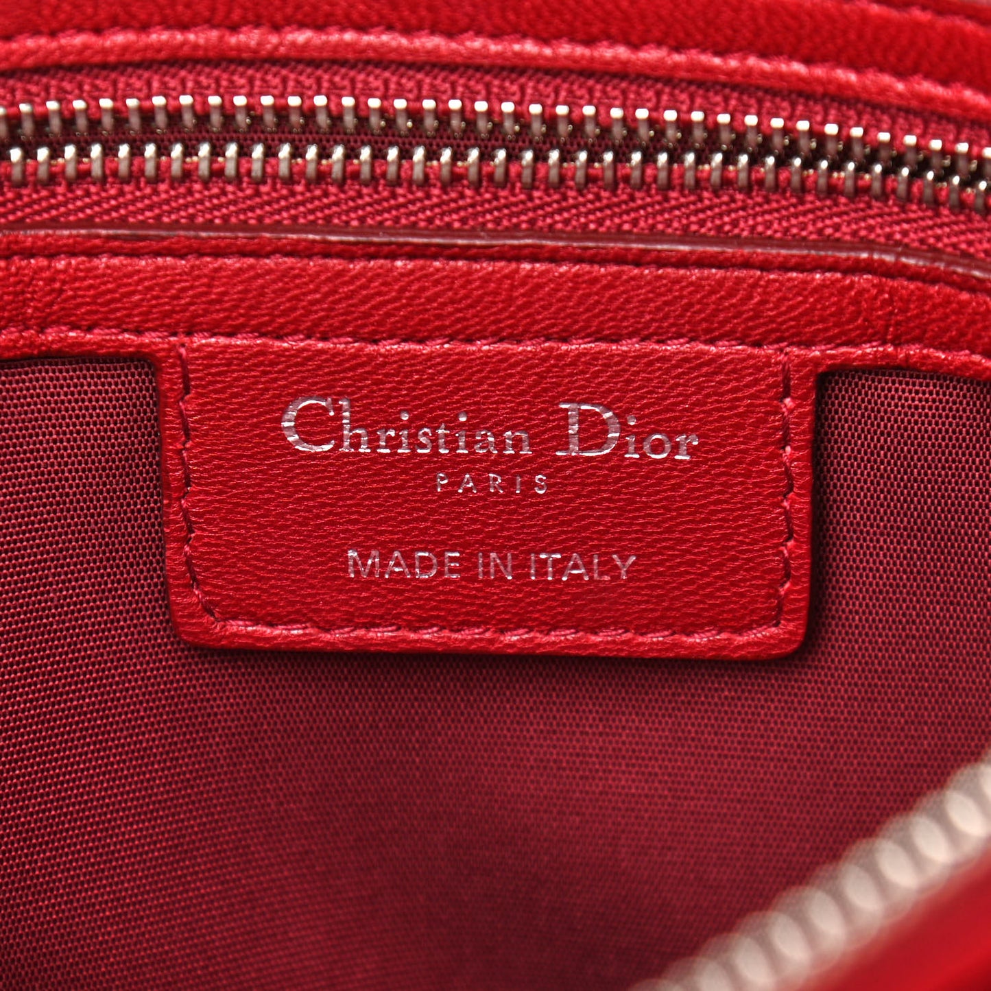 Lambskin Cannage Medium Granville Tote Red