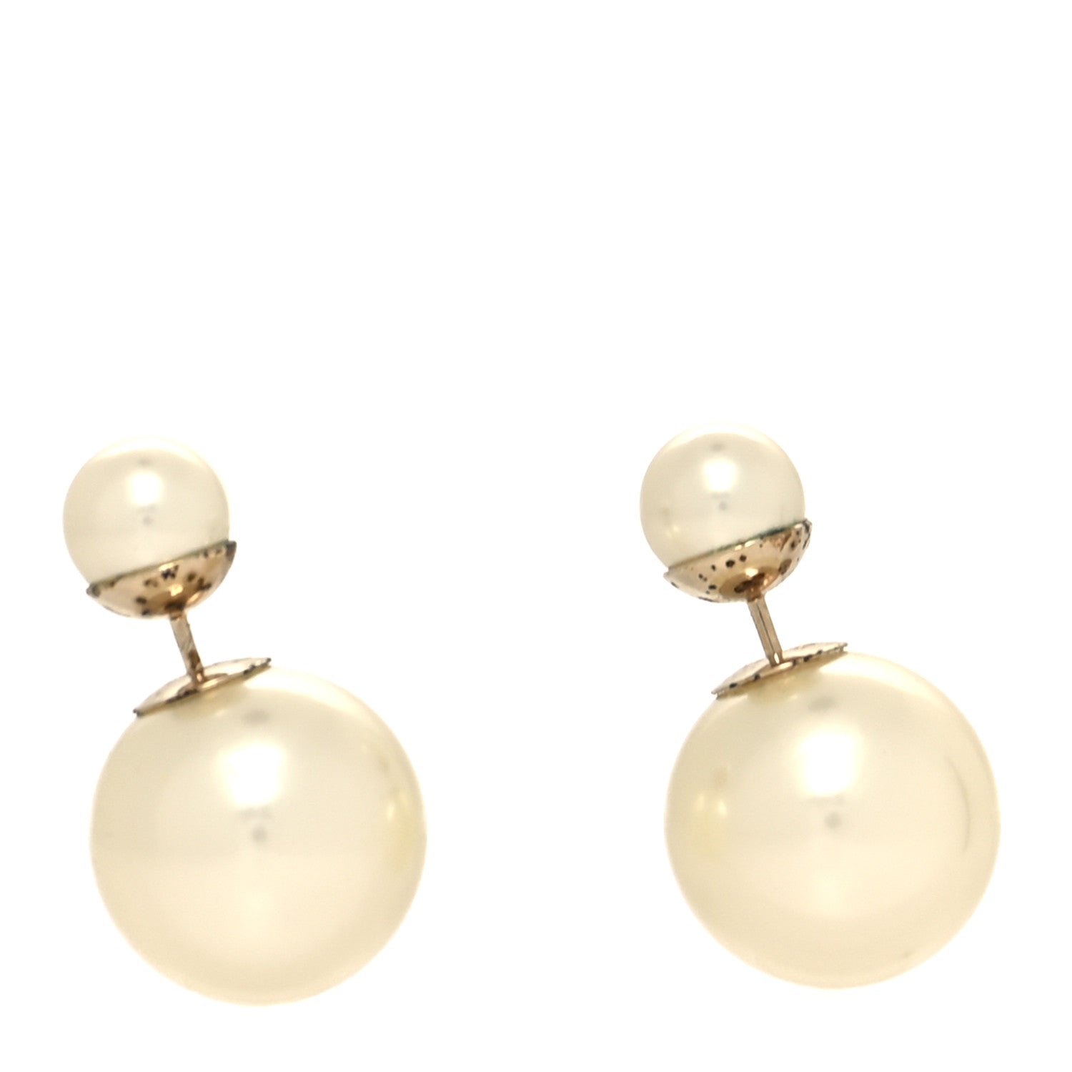 Christian Dior Pearl Mise En Dior Tribal Earrings Gold 1 of 4