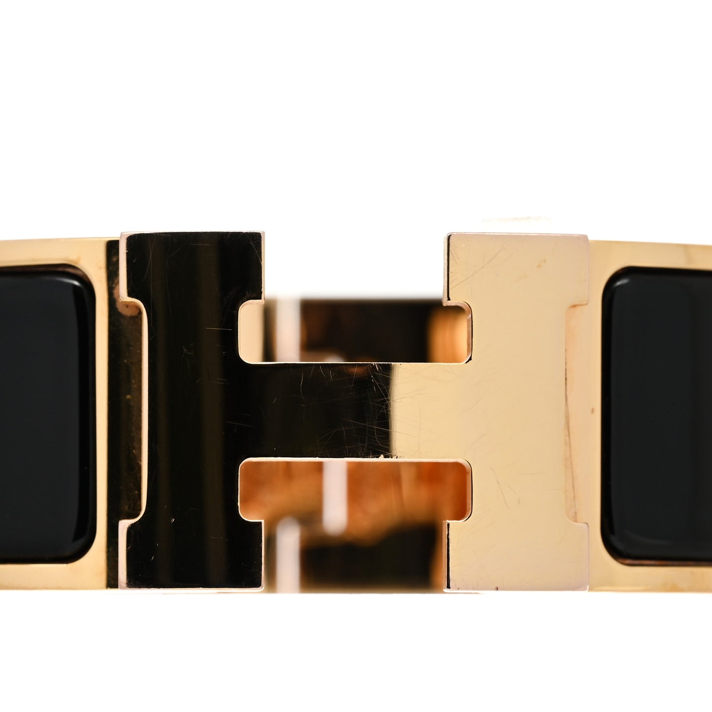 Enamel Wide Clic Clac H Bracelet PM Black