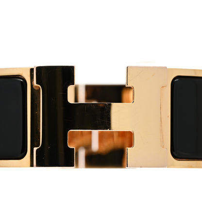 Hermes Enamel Wide Clic Clac H Bracelet PM Black 4 of 5