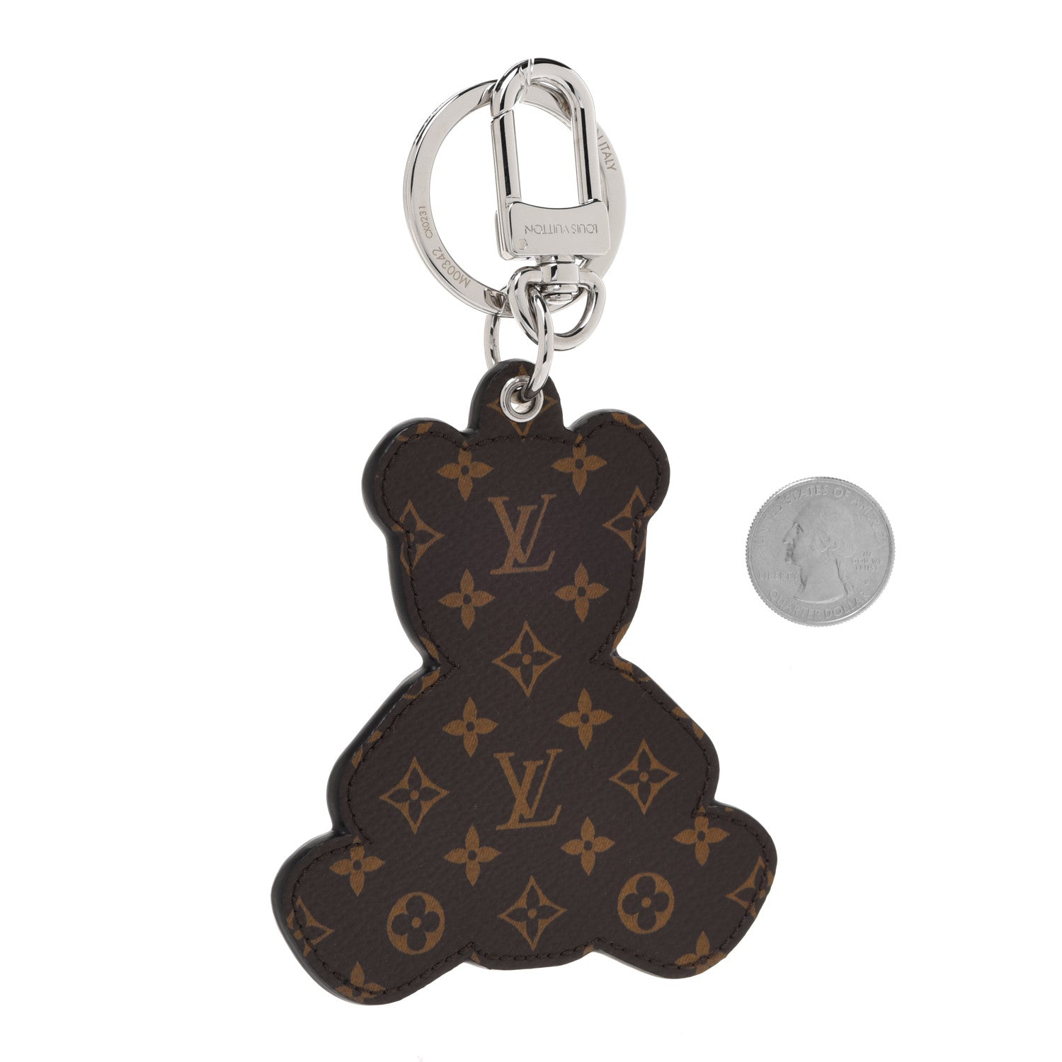Louis Vuitton Monogram Teddy Bear Bag Charm Key Holder Brown 2 of 5