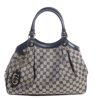 Gucci Monogram Medium Sukey Tote Navy 1 of 7