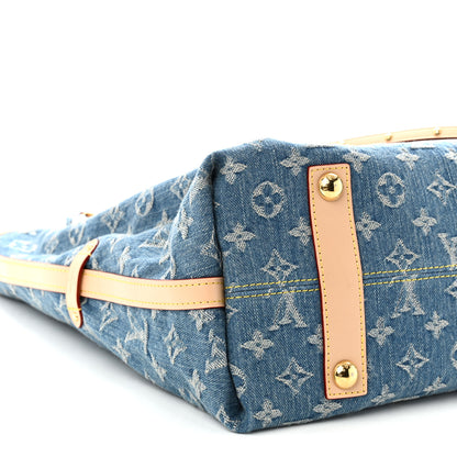 Louis Vuitton Monogram Denim CarryAll MM Blue 9 of 10