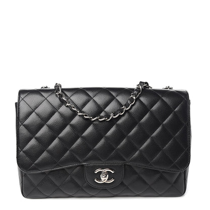 Chanel Caviar Quilted Jumbo Single Flap Black 1 of 9