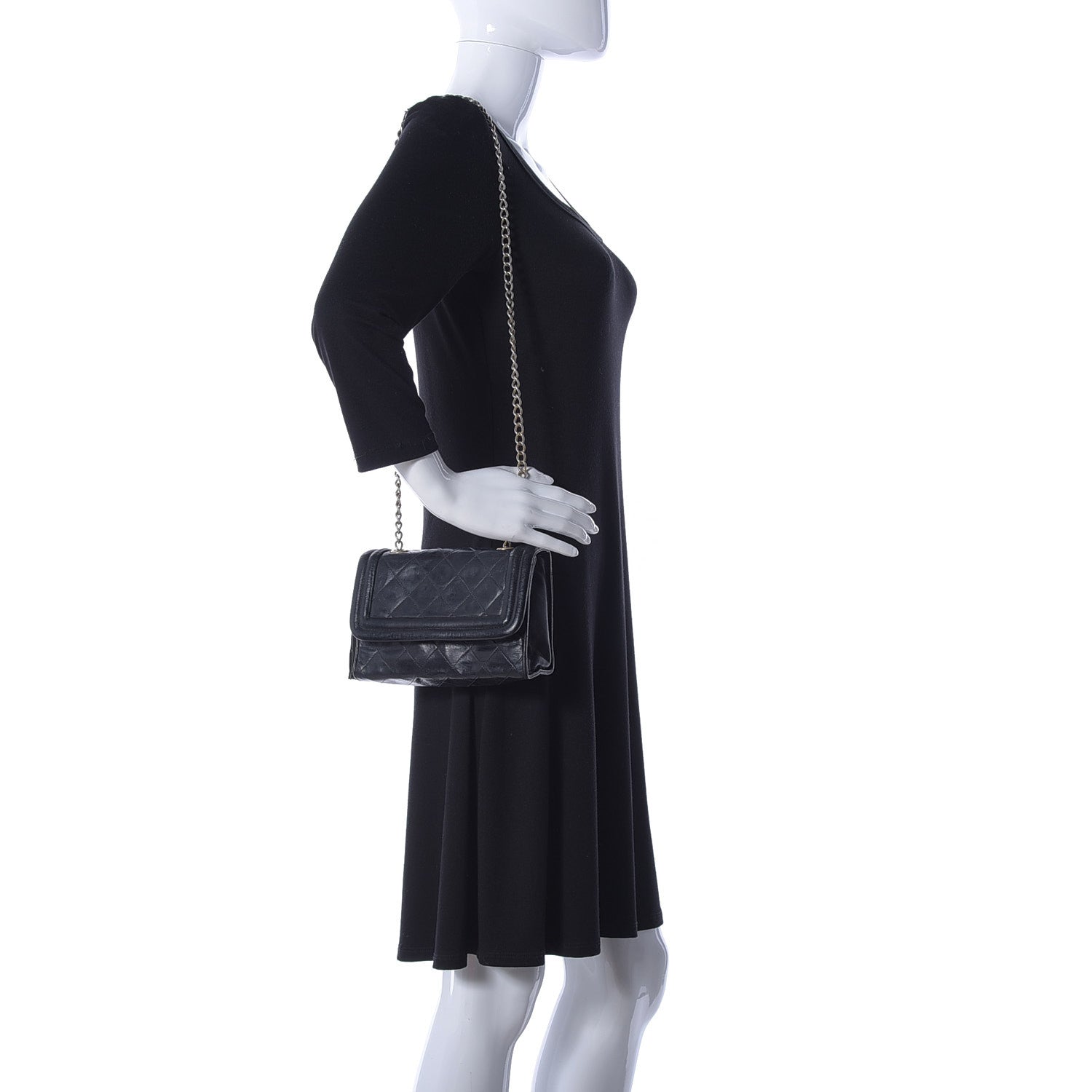 Chanel Lambskin Quilted Small Tassel Single Flap Black 2 of 25