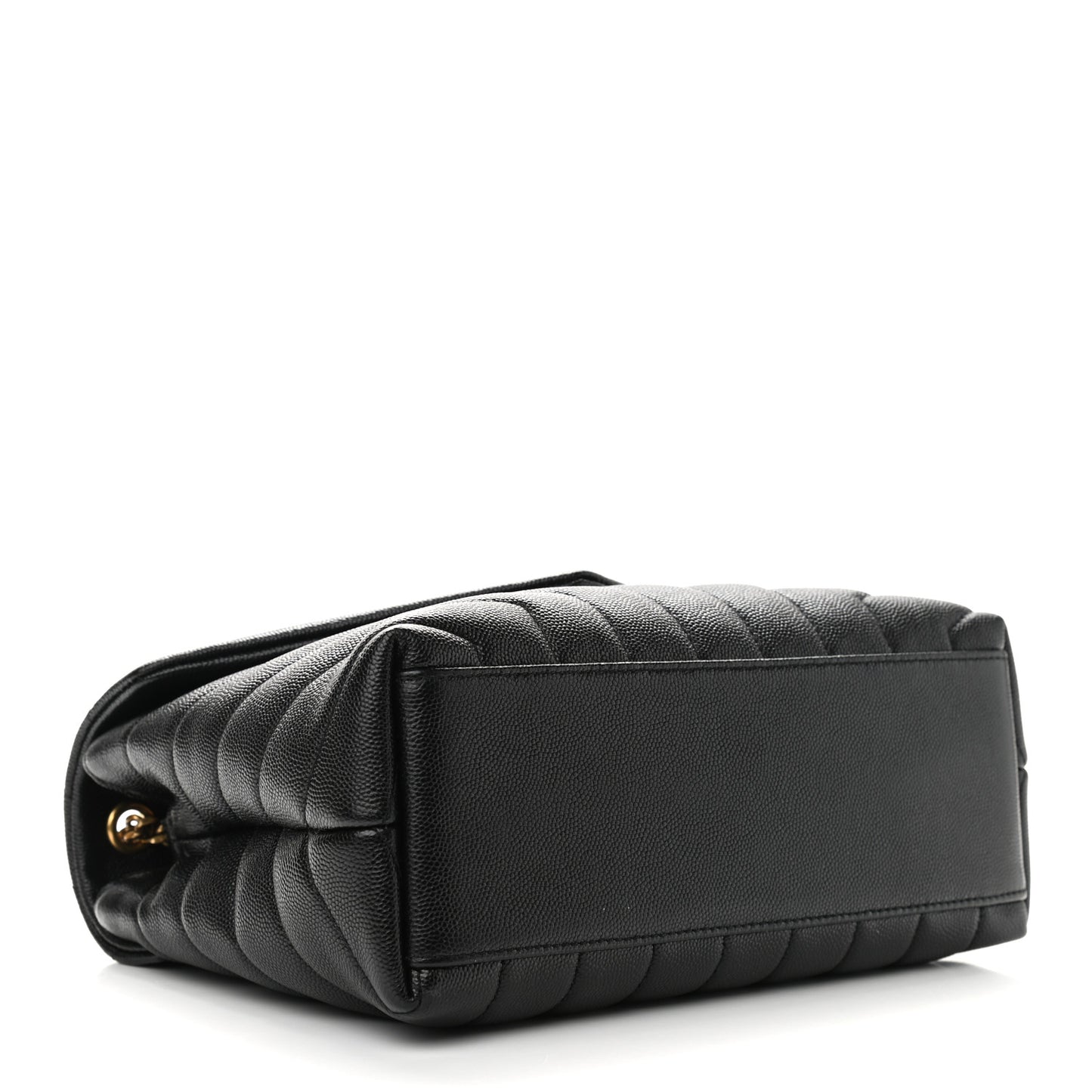 Grain de Poudre Calfskin Y Quilted Monogram Small Loulou Chain Satchel Black