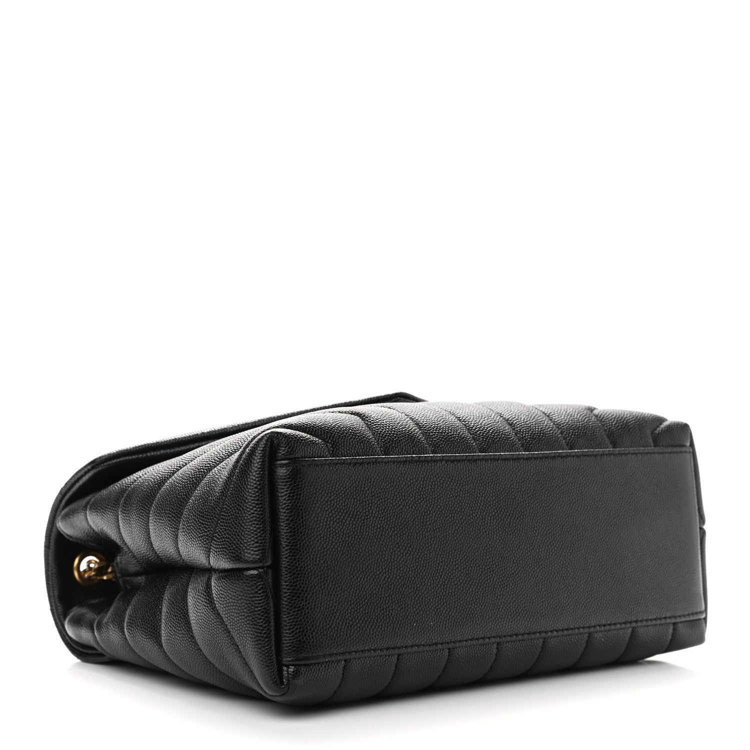 Saint Laurent Grain de Poudre Calfskin Y Quilted Monogram Small Loulou Chain Satchel Black 6 of 17