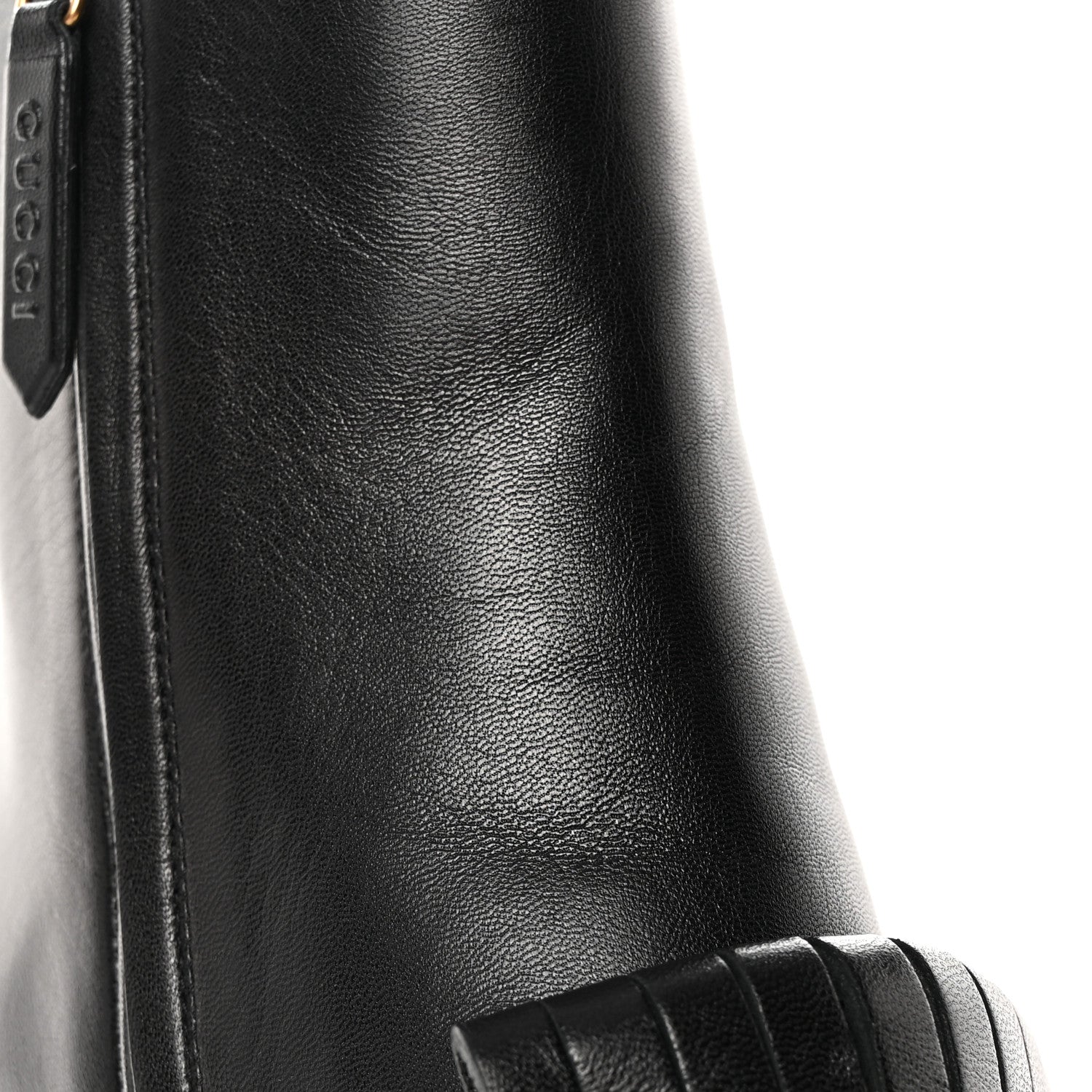 Gucci Malaga Kid GG Marmont Fringe 75mm Ankle Boots 36.5 Black 9 of 12