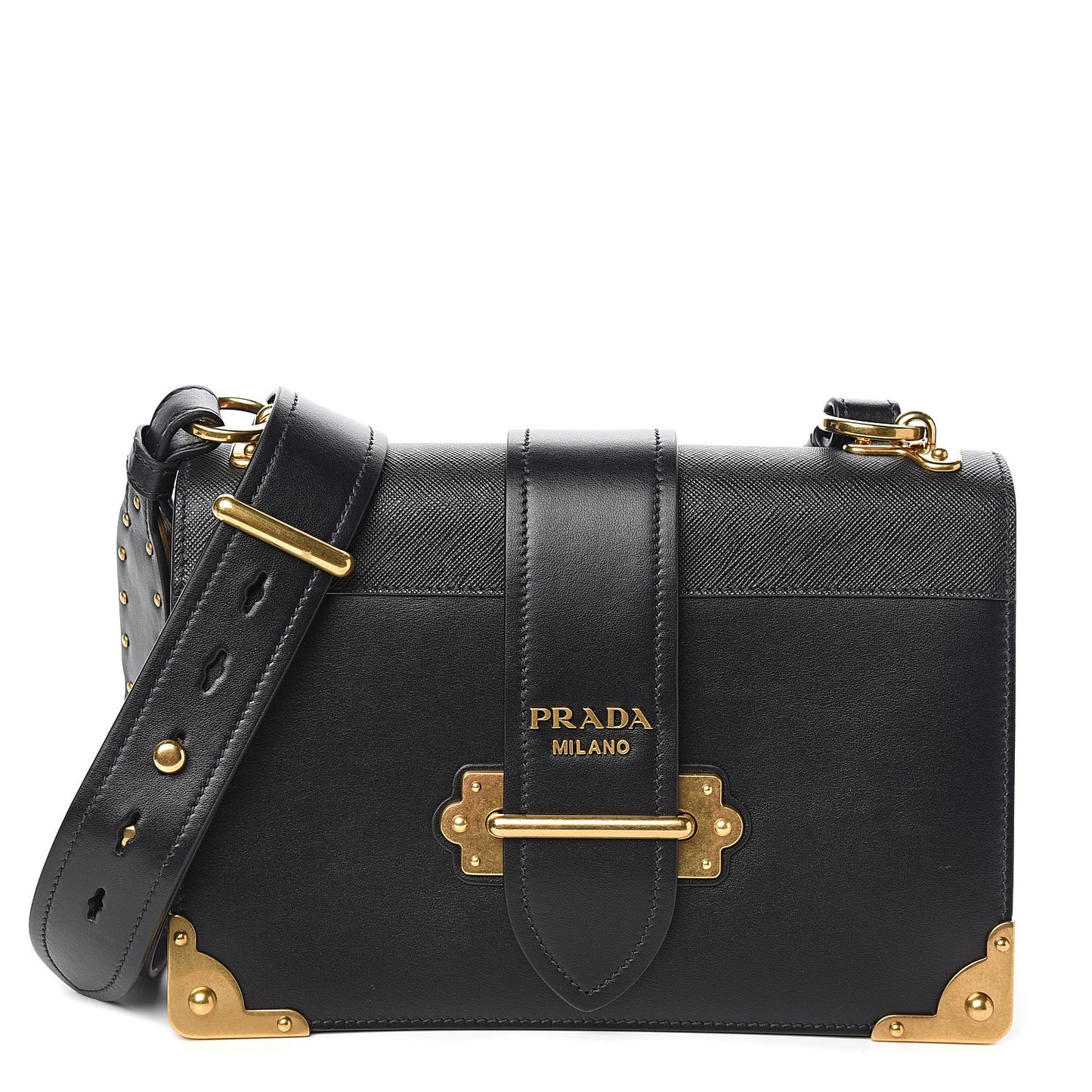 City Calf Saffiano Large Cahier Bag Black