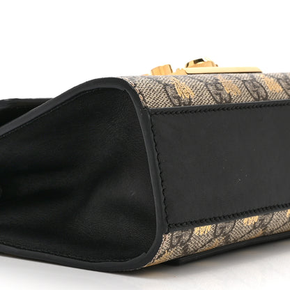 Gucci GG Supreme Monogram Bees Small Padlock Shoulder Bag Black 10 of 11