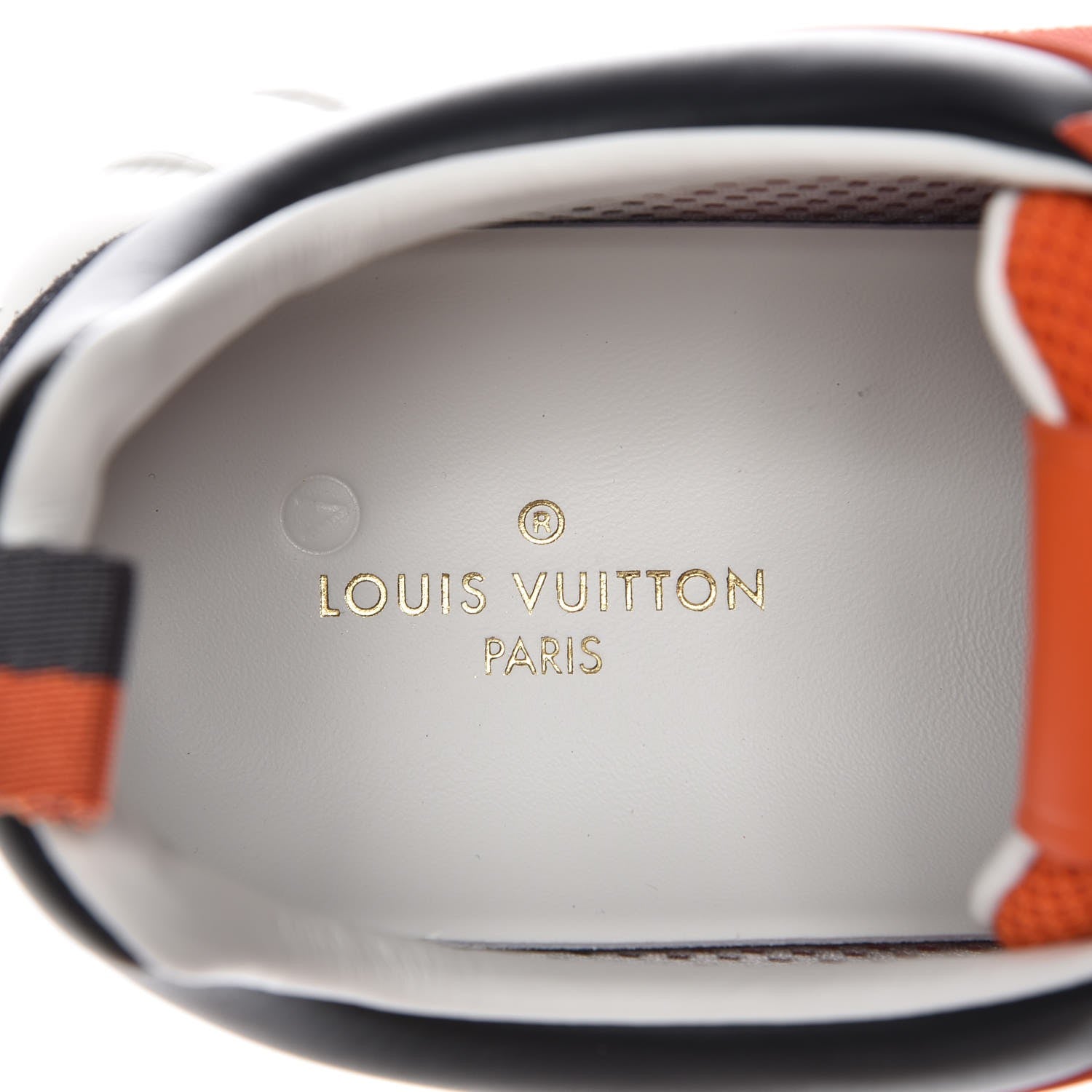 Louis Vuitton Rubber Mesh Suede Damier Fastlane Low Sneakers 9 Orange 7 of 9