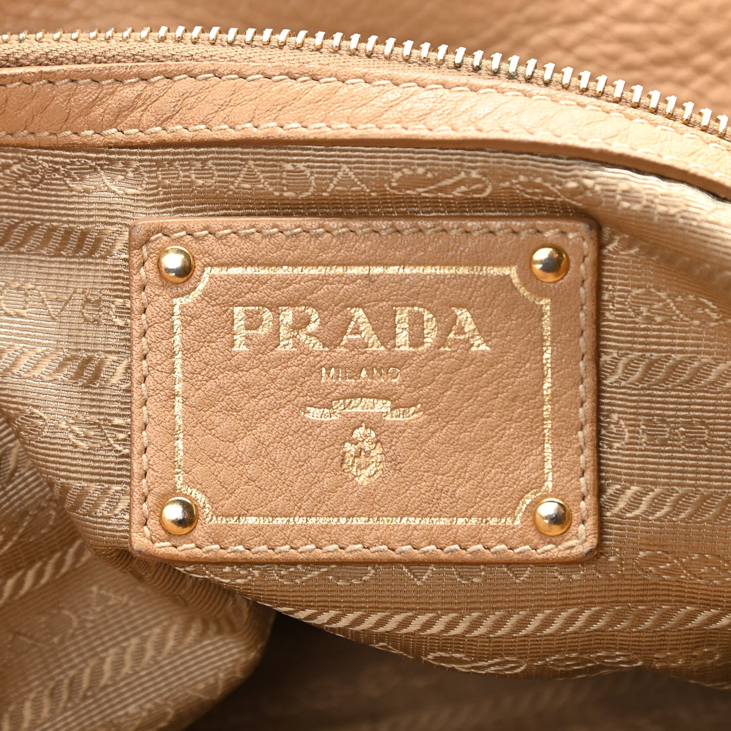 Prada Vitello Daino Pushlock Tote Sughero 5 of 21