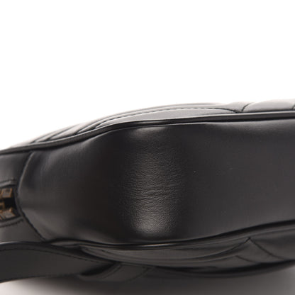 Gucci Calfskin Matelasse Mens GG Marmont Belt Bag 80 32 Black 9 of 10
