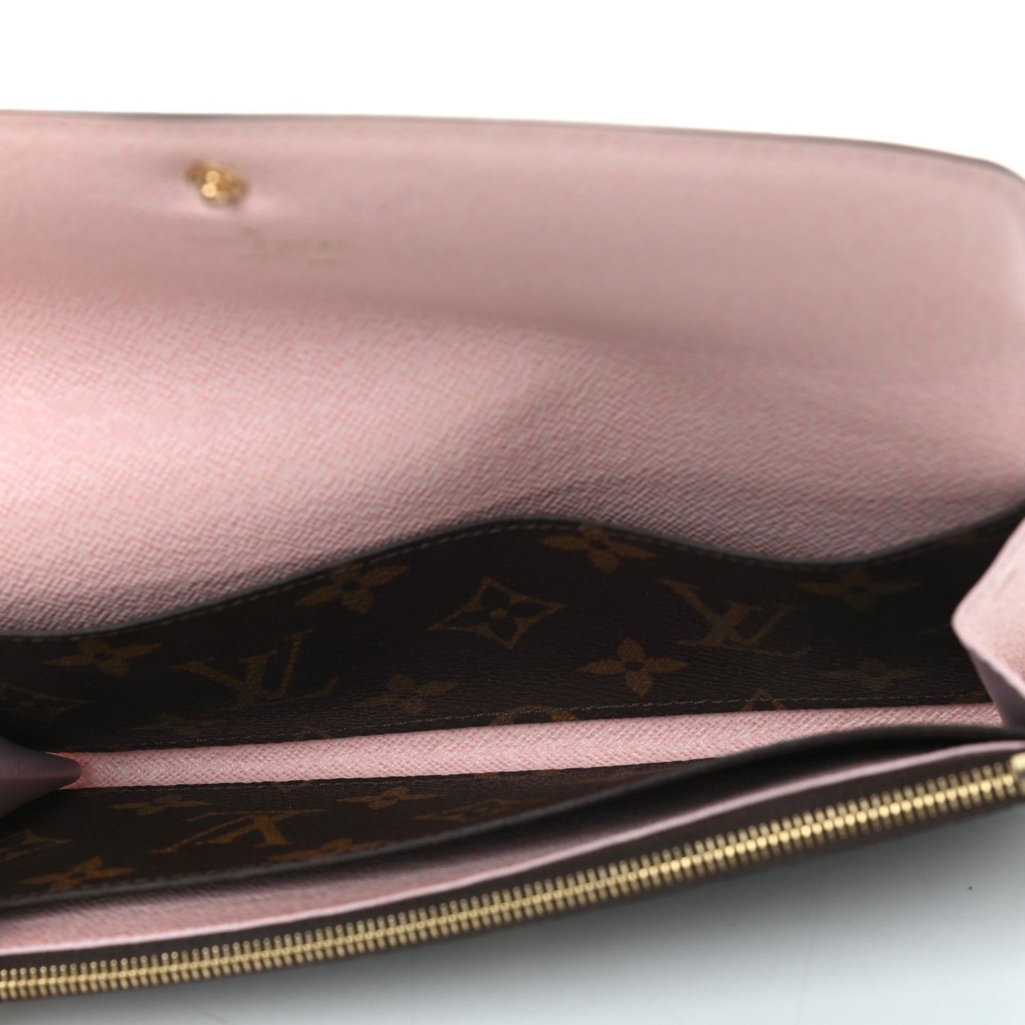 Monogram Emilie Wallet Rose Ballerine
