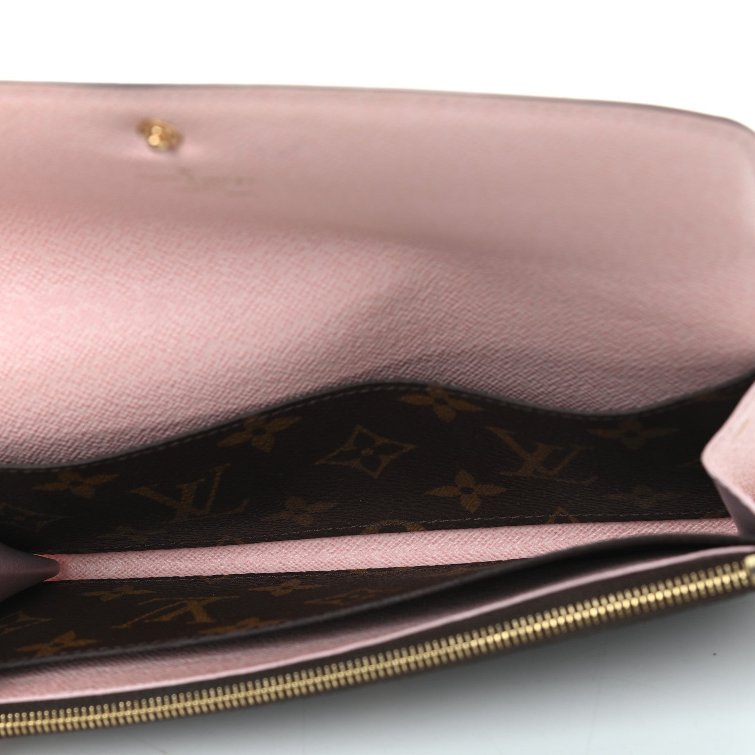 Louis Vuitton Monogram Emilie Wallet Rose Ballerine 5 of 9