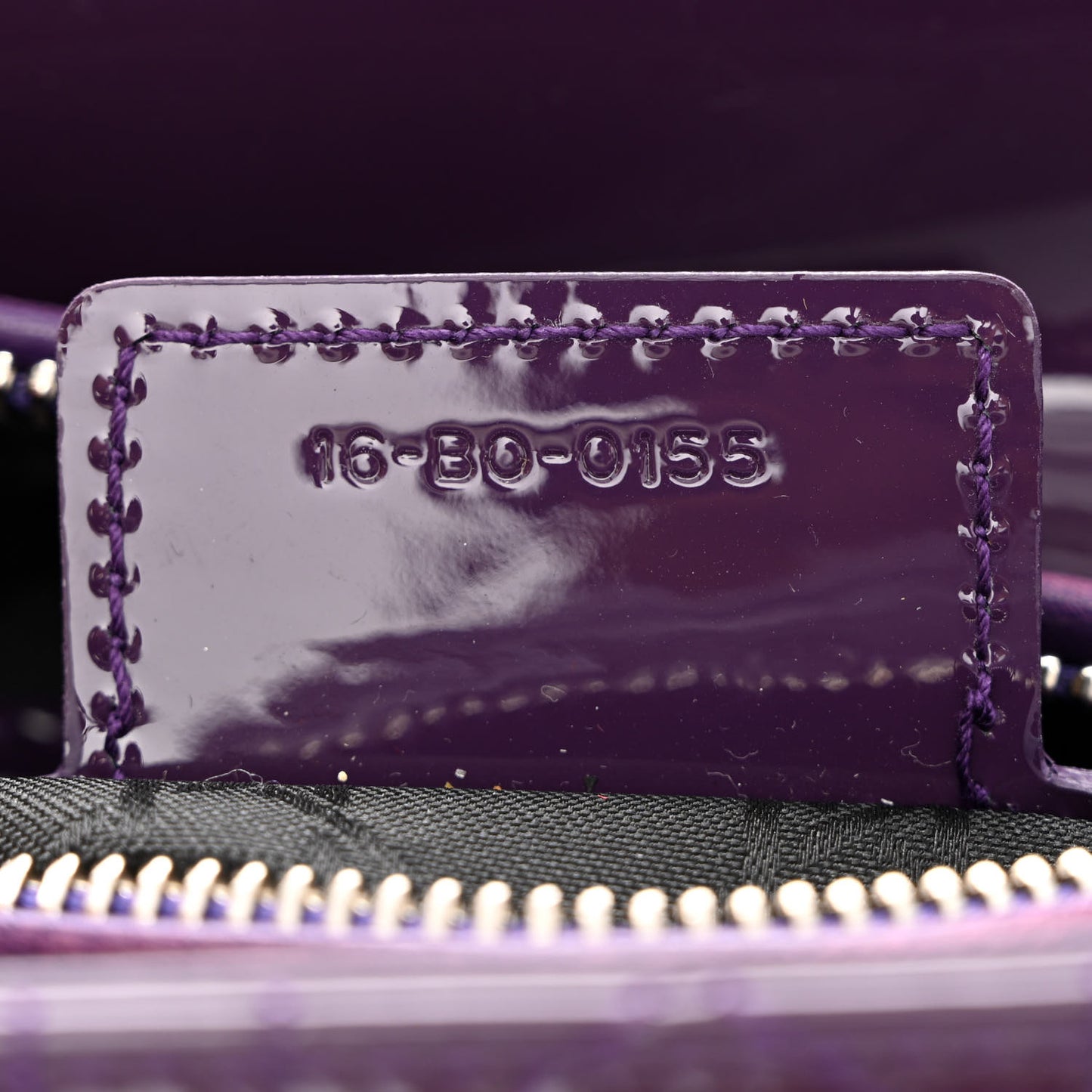 Patent Cannage Medium Lady Dior Purple