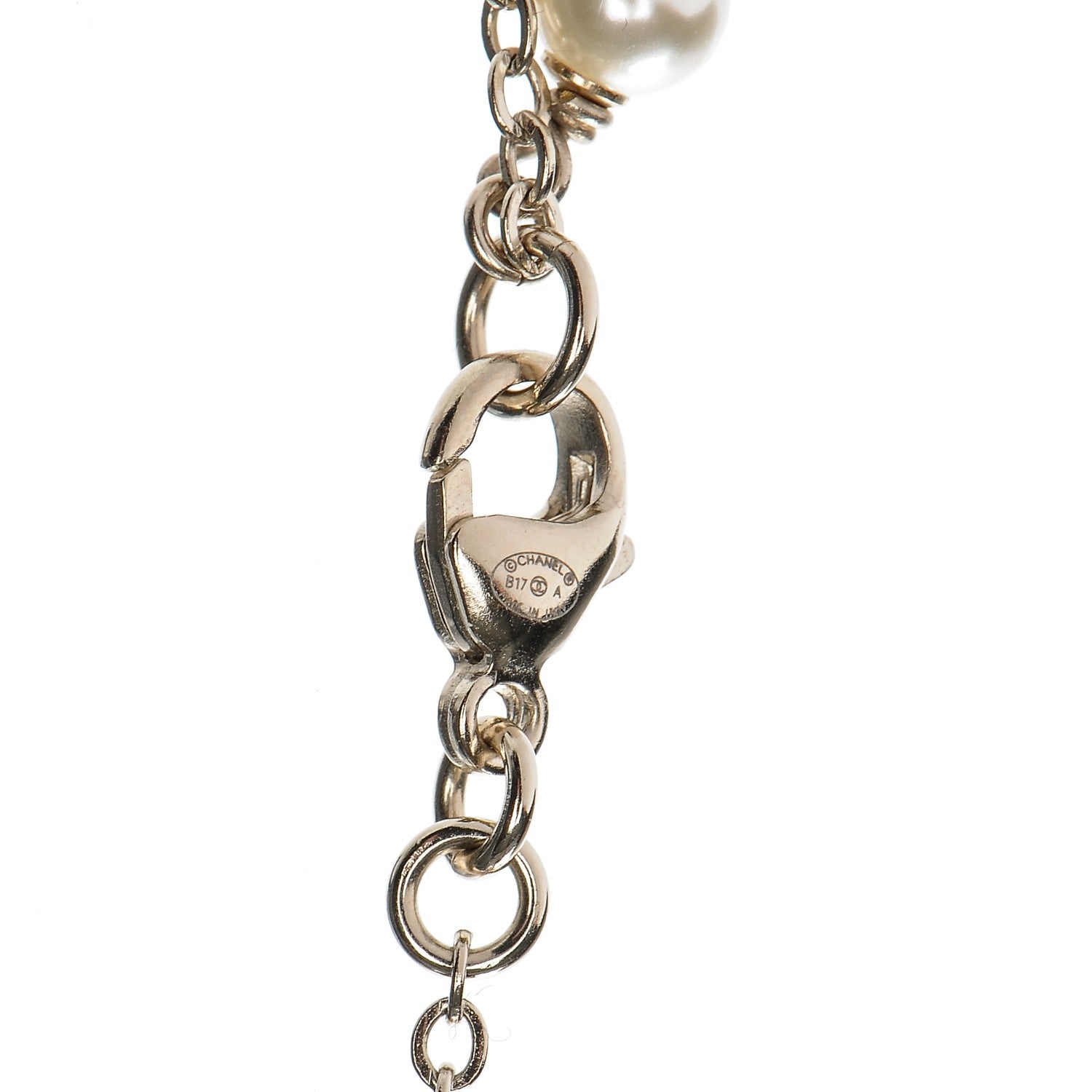 Chanel Crystal CC Necklace Gold 4 of 5