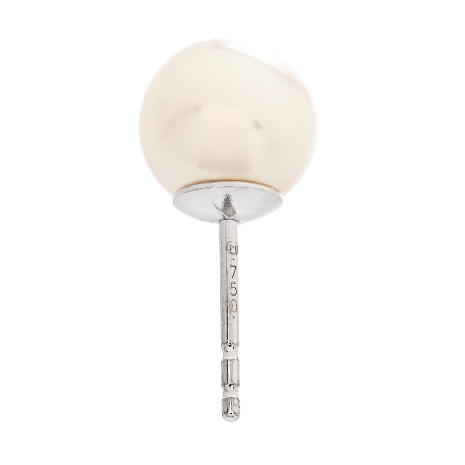 Mikimoto 18K White Gold Akoya Pearl 7.5-8mm Stud Earrings 4 of 5