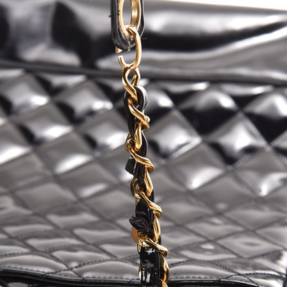 Chanel Patent Quilted Shoulder Bag Black 30 of 39