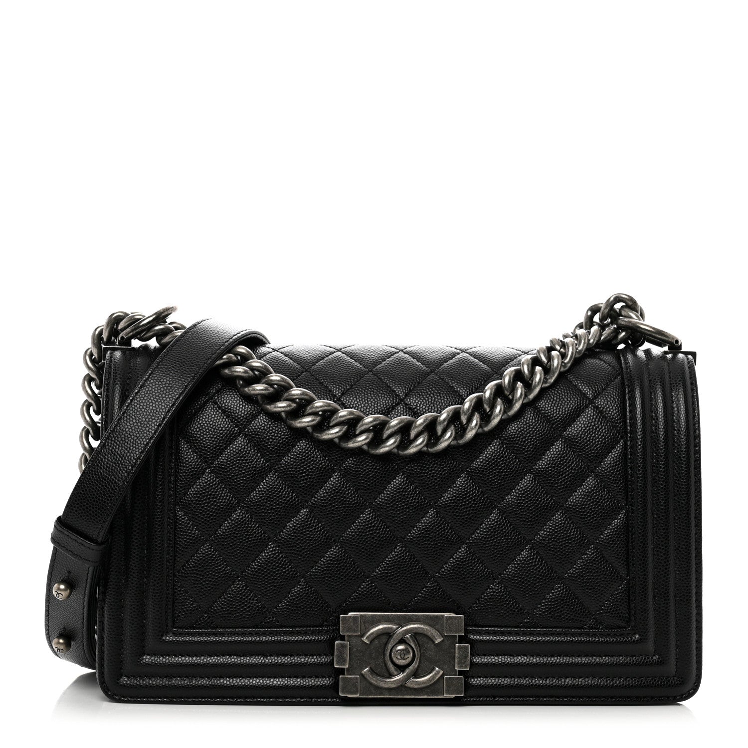 Chanel Caviar Quilted Medium Boy Flap Black 1 of 9