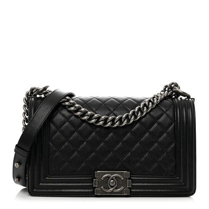 Chanel Caviar Quilted Medium Boy Flap Black 1 of 9