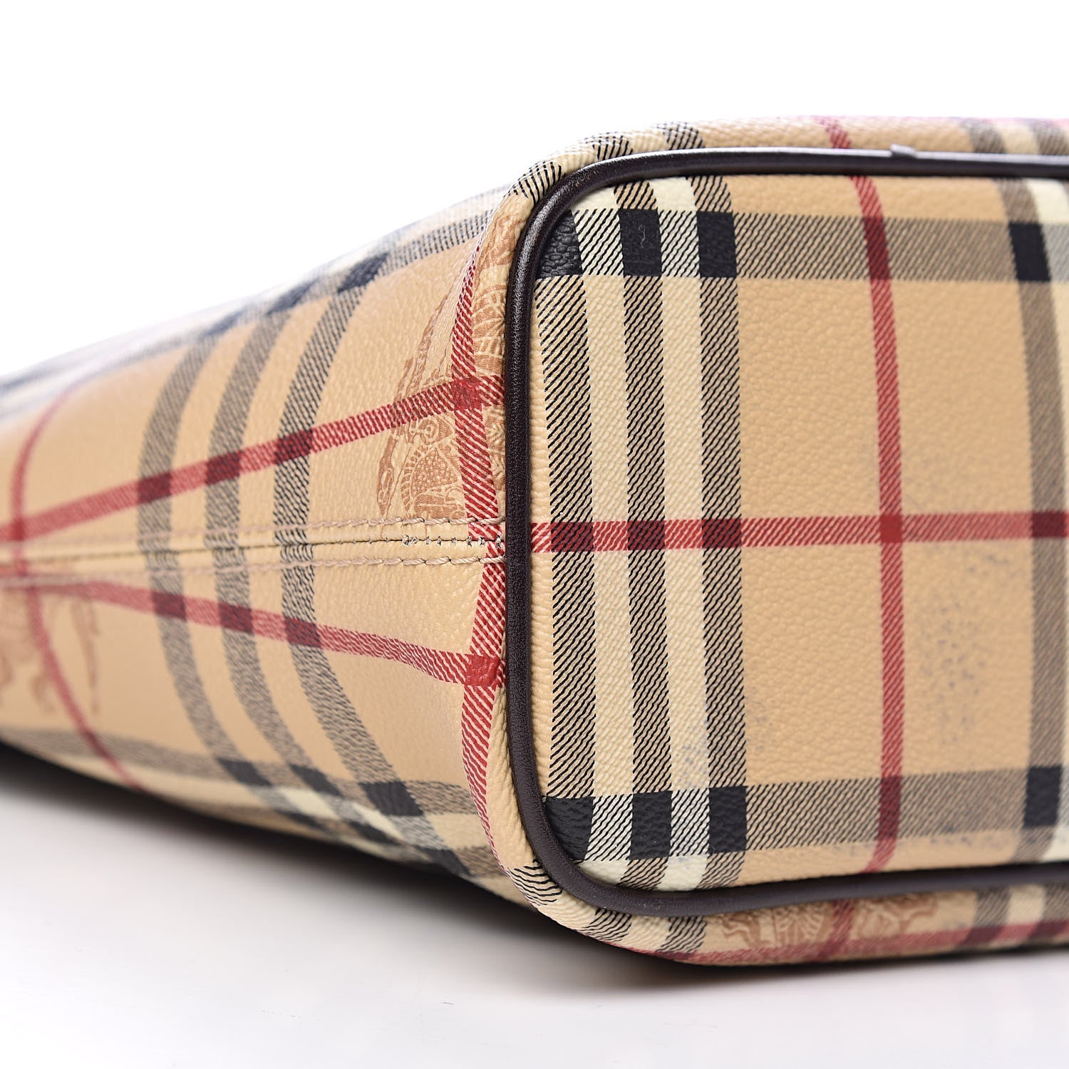 Burberry Haymarket Check Small Onslow Tote Chocolate 12 of 14