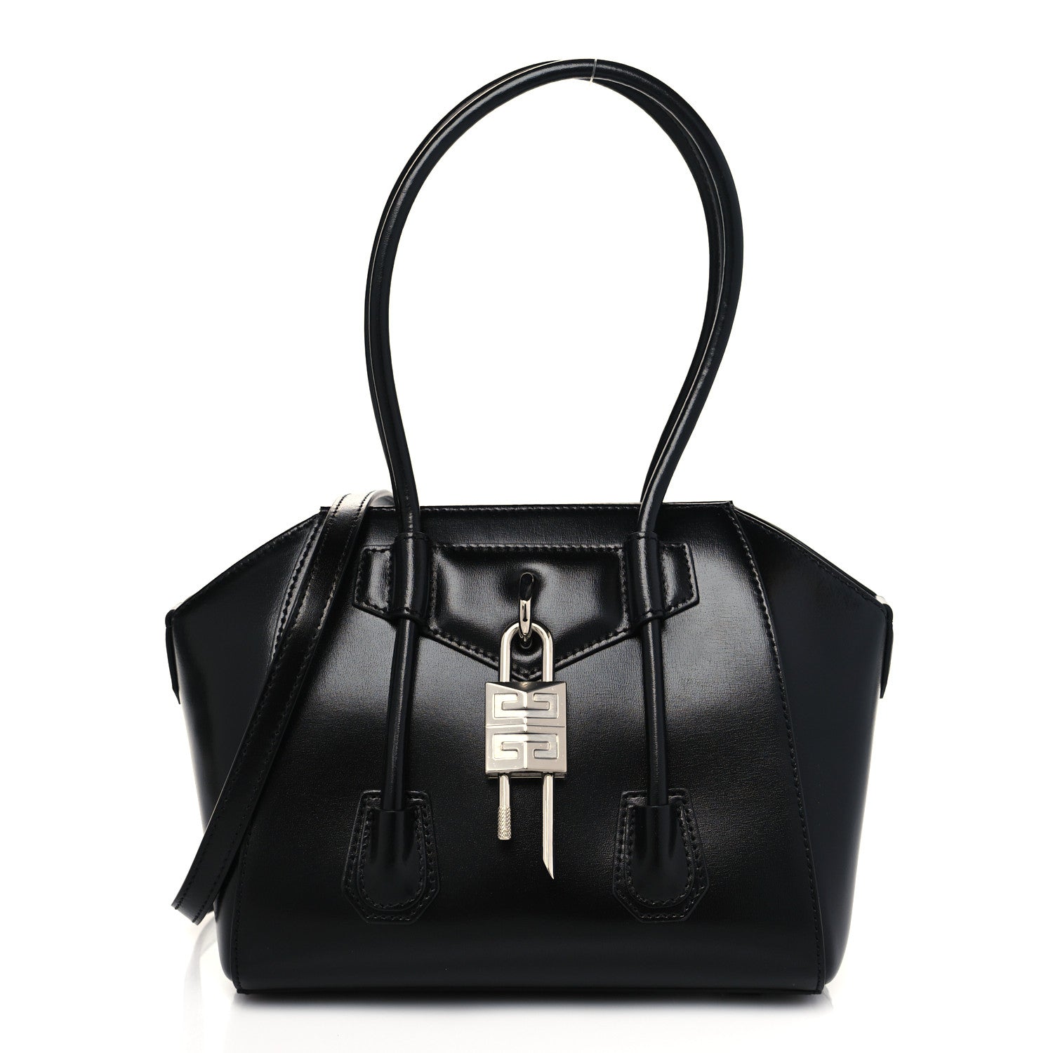 Givenchy Box Calfskin Mini Lock Antigona Shoulder Bag Black 1 of 9